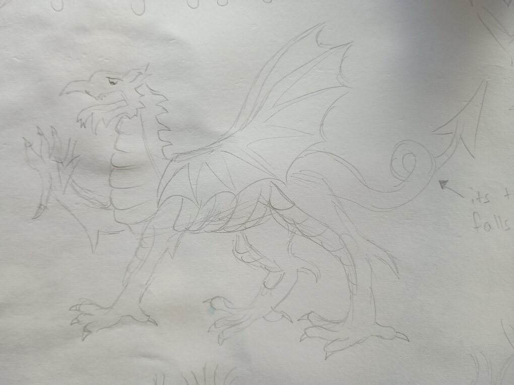 Sketch of dragon