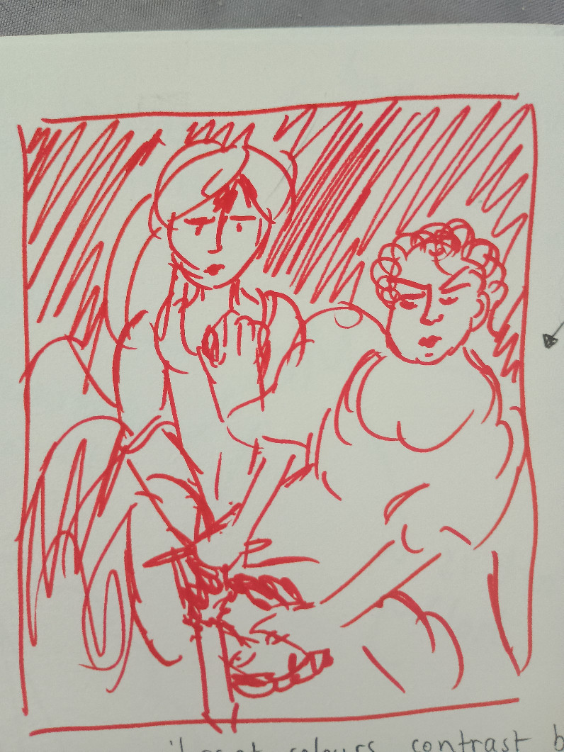 Sketch of 'Judith Slaying Holfernes