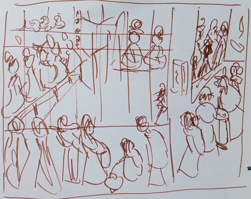 Sketch of Night Scene in the Yoshiwara
