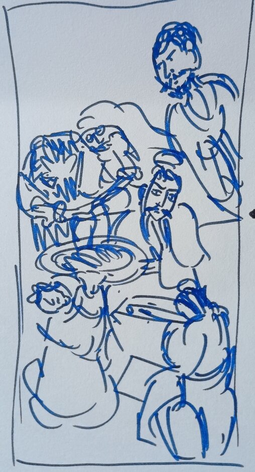 Sketch of Operating on Guanyu's Arm