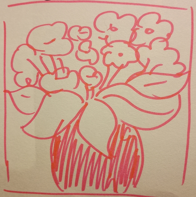 Sketch of 'Flowers' by B Prabha