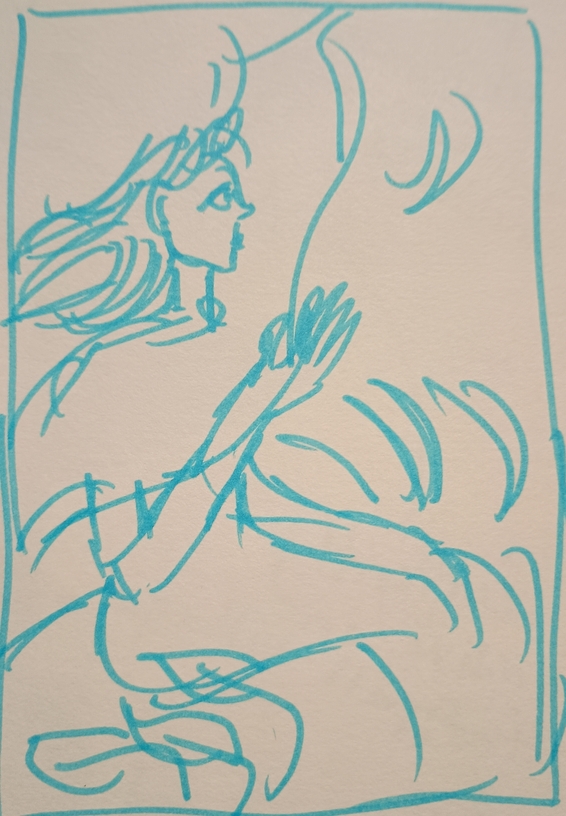 Sketch of 'Wind' by B Prabha