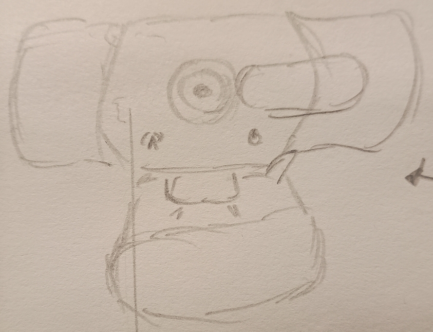 Pencil drawing of a webcam