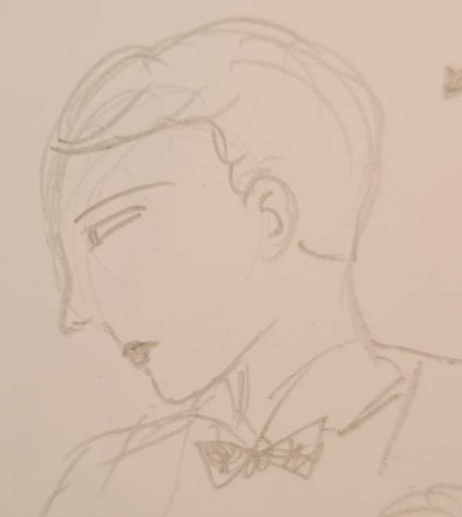 A man in a suit with a strong 1920s aesthetic
