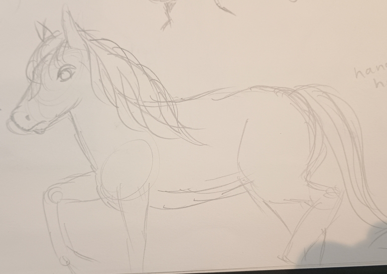 A sketch of a pony